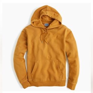 J Crew Hoodie M Garment Dyed French Terry Yellow
